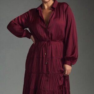 Anthropologie Collared Button Front Dress